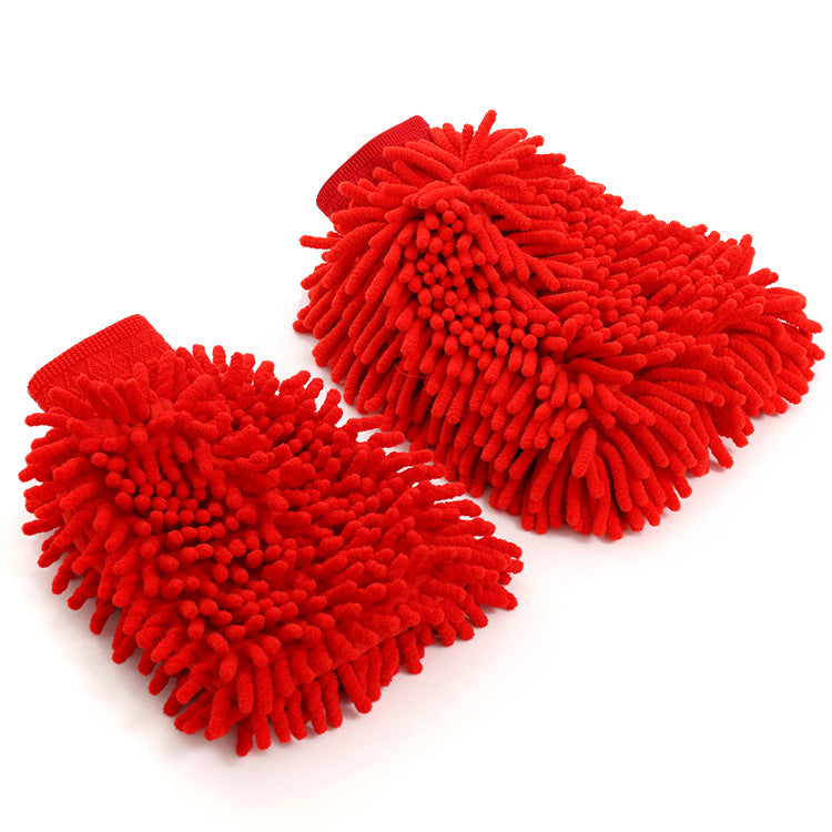 Chenille Double-Sided Car Wash Gloves Coral Insect Thickeneded 60g Car Wash Cleaning Supplies Car Rag Manufacturer Wholesale