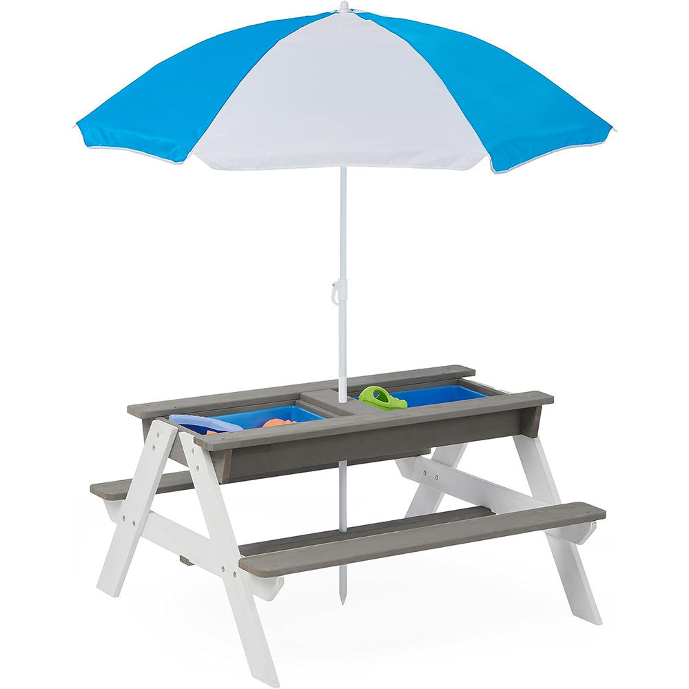 Masa picnic pentru copii 3 in 1 cu umbrela de soare