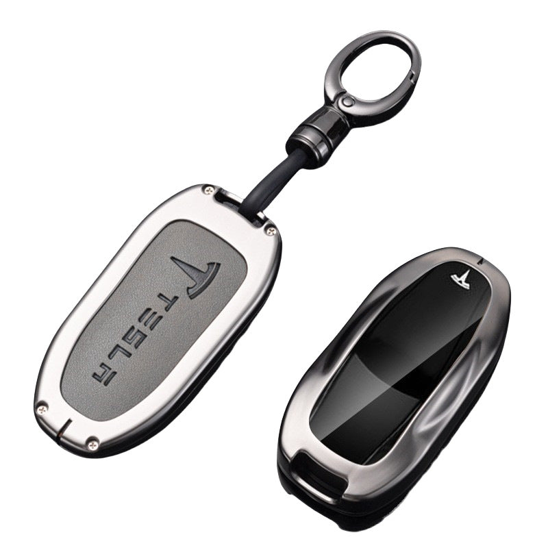 Suitable for Modelysxmodel3 New Version Car Key Cover Buckle All-Inclusive Protective Cover Car Supplies Metal