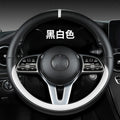 New sports car steering wheel cover simple car supplies handle cover four seasons nappa leather round protective cover