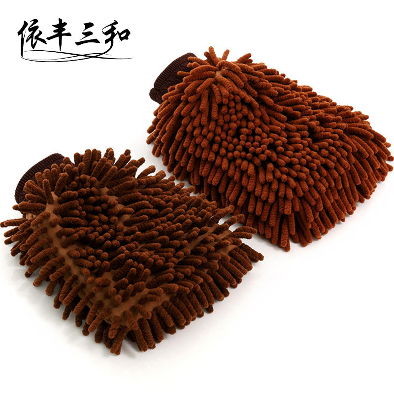 Chenille Double-Sided Car Wash Gloves Coral Insect Thickeneded 60g Car Wash Cleaning Supplies Car Rag Manufacturer Wholesale